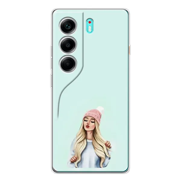 Чехол с рисунком «В шапке» для TECNO Camon 40 Чехол с рисунком «В шапке» для TECNO Camon 40