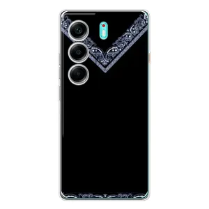 Силиконовый Чехол на TECNO Camon 40 (Воротник вышиванки)