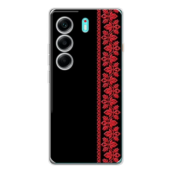 Чехол с рисунком «Вышиванка на черном» для TECNO Camon 40 Чехол с рисунком «Вышиванка на черном» для TECNO Camon 40