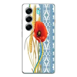 Силиконовый Чехол на TECNO Camon 40 с картинкой Вышиванки
