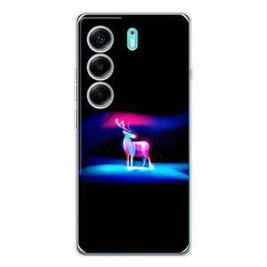Силиконовый бампер с картинкой животных для TECNO Camon 40 (Яркий олень)