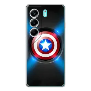 Чехол с Щитом Капитана Америки на TECNO Camon 40 (Яркий Щит Капитана)
