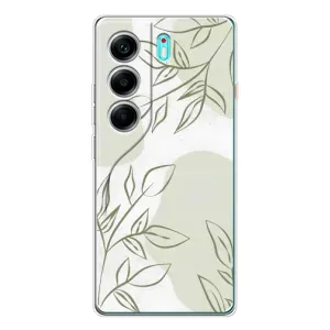 Чехол цветочный дизайн для TECNO Camon 40 (Зелёный дизайн)