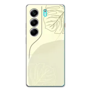 Чехол цветочный дизайн для TECNO Camon 40 (Зелёный фон)