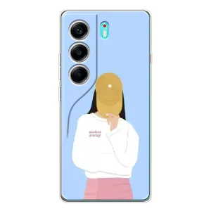 Силіконовый Чохол на TECNO Camon 40 з картинкой Модных девушек (Жовта кепка)