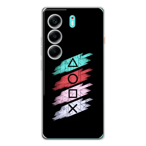 Чехол с рисунком «Значки Sony» для TECNO Camon 40