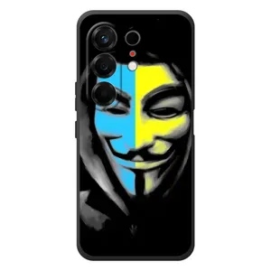 Чехол с Украинской символикой на Техно Камон 50 (Анонимус патриот)