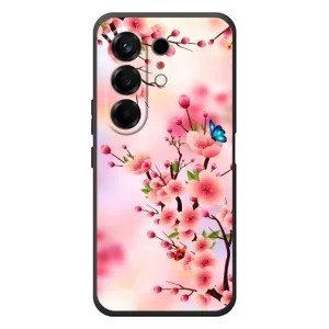Чехол с принтом САКУРЫ на TECNO Camon 50 (Бабочки на сакуре)