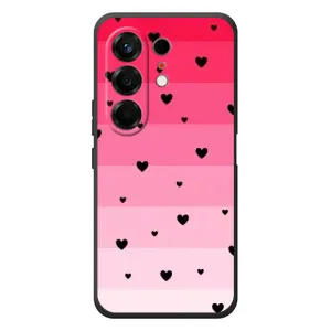 Чехлы с тематикой "Маленькие Сердечки" на TECNO Camon 50 (Чорные сердечки)