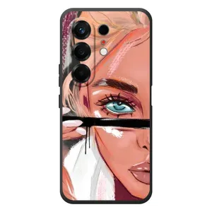 Силиконовый Чехол на TECNO Camon 50 с картинкой Стильных Девушек (Девушка и ресницы)