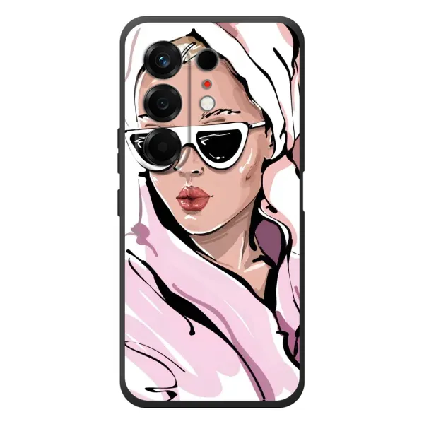 Чехол с рисунком «Девушка в халате» для TECNO Camon 50 Чехол с рисунком «Девушка в халате» для TECNO Camon 50