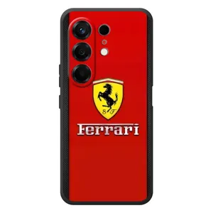 Силиконовый бампер с картинкой машины на TECNO Camon 50 (Ferrari Logo)