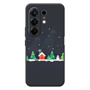 Силіконовий бампер на різдво для TECNO Camon 50 (Місто зимове)