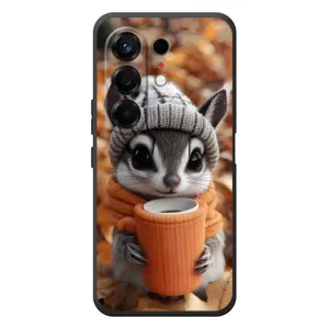 Печатный чехол «Зверята с кофе» для TECNO Camon 50 (Грызунчик с кофе)