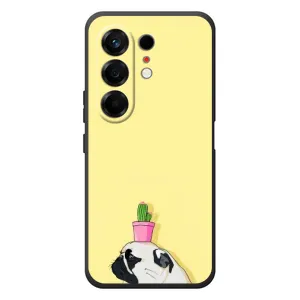 Бампер для TECNO Camon 50 с картинкой "Песики" (Кактус на голове)