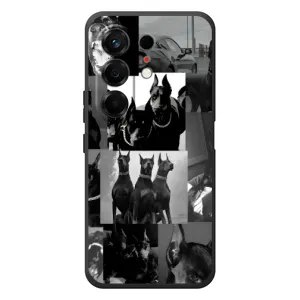 Чехол ДОБЕРМАН для TECNO Camon 50 (Коллаж Доберман)