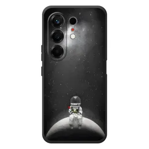 Силиконовый Чехол с принтом "Космонавты" на TECNO Camon 50 (Космонавт романтик)