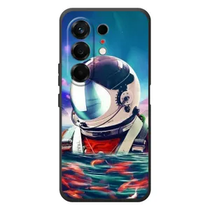 Силиконовый Чехол с принтом "Космонавты" на TECNO Camon 50 (Космонавт в воде)