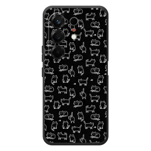 Чехол на тематику: Коты для TECNO Camon 50 (Котики на черном)