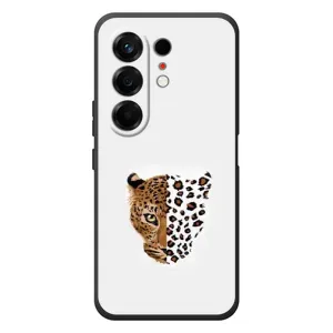 Чехол с леопардовым принтом на TECNO Camon 50 (Леопард на белом)