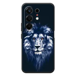 Чехол с картинкой на TECNO Camon 50 (Лев - синий)
