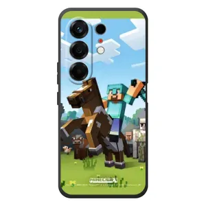 Чехлы для TECNO Camon 50 (Персонажи Майн Крафт) (На коне)