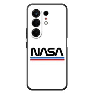 Силиконовый бампер с принтом "Наса" на TECNO Camon 50 (NASA на белом фоне)