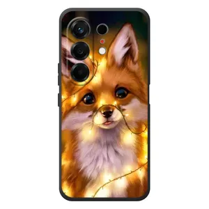 Чехол с Лисичкой для TECNO Camon 50 (Новогодний лисенок)