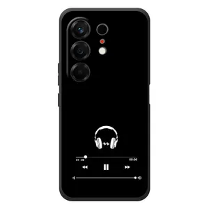 Чехол с картинками на черном фоне для TECNO Camon 50 (Плеер)