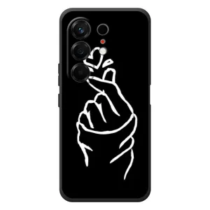 Чохол (Знак сердечка) для TECNO Camon 50 (Сердечко на чорному)