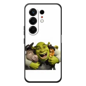 Печатный чехол с принтом Шрек для TECNO Camon 50 (Шрек осел и кот)