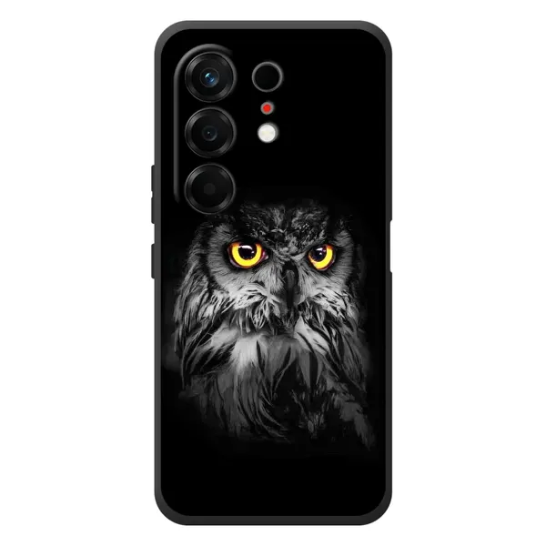 Чехол с рисунком «Сова на чёрном» для TECNO Camon 50 Чехол с рисунком «Сова на чёрном» для TECNO Camon 50