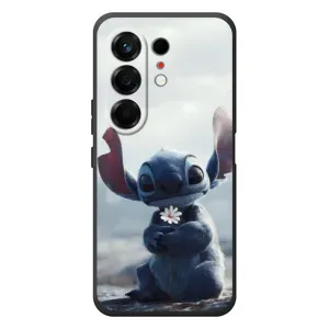 Чехол с рисунком Стич для TECNO Camon 50 (Стич с цветочком)