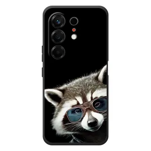 Силиконовый Чехол с Енотами на TECNO Camon 50 (Стильный Енот)