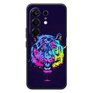 Силиконовый бампер с картинкой животных для TECNO Camon 50 (Тигр-Арт)