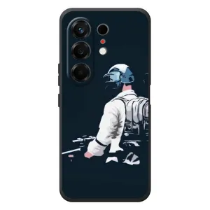 Силиконовый чехол с картинкой "Герой Pubg" на TECNO Camon 50 (В экиперовке)