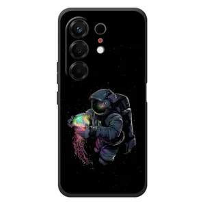 Силиконовый Чехол с принтом "Космонавты" на TECNO Camon 50 (В руках земля)
