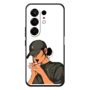 Силиконовый Чехол на TECNO Camon 50 с картинкой Стильных Девушек (В зеленом)