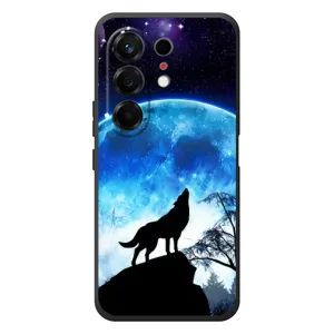Чехол с Волком на TECNO Camon 50 (Воет на луну)
