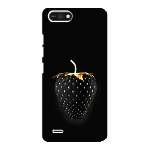 Чехол с изображением вкусной еды для TECNO POP 2F (Чёрная клубника)