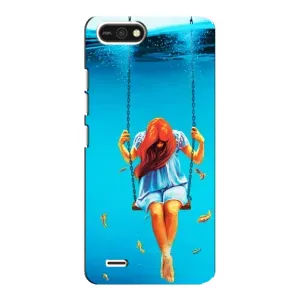 Чехол Стильные девушки на TECNO POP 2F (Девушка на качели)