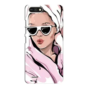 Чехол с картинкой Модные Девчонки TECNO POP 2F (Девушка в халате)