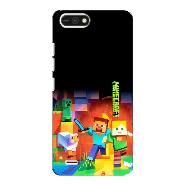 Чехол с рисунком «Герой Майнкрафт» для TECNO POP 2F