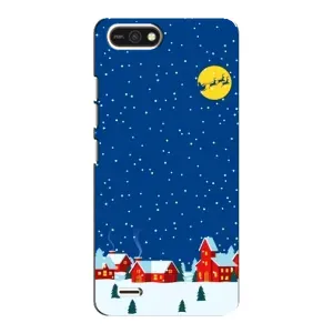 Силиконовый бампер на рождество для TECNO POP 2F (Город в снегу)