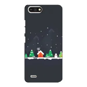 Силиконовый бампер на рождество для TECNO POP 2F (Город зимний)