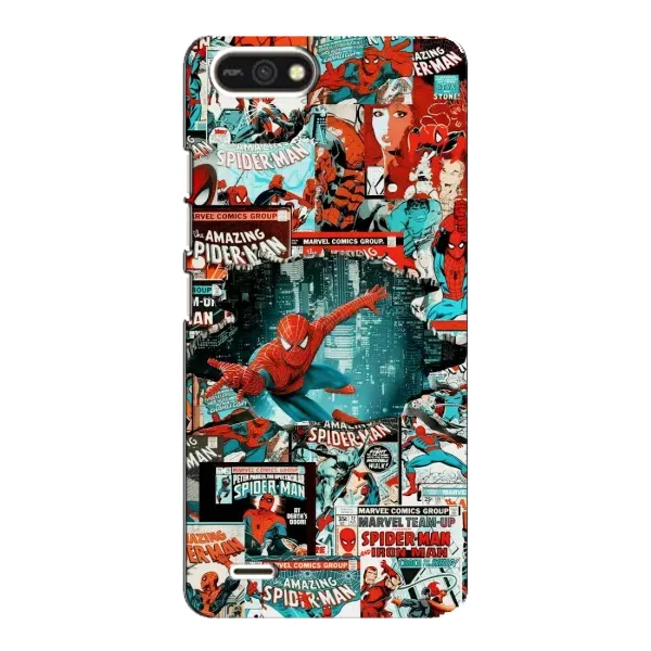 Чехол с рисунком «Комиксы Человек Паук» для TECNO POP 2F Чехол с рисунком «Комиксы Человек Паук» для TECNO POP 2F