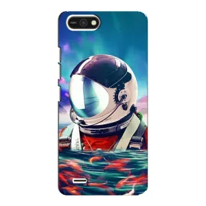 Силиконовый Чехол с принтом "Космонавты" на TECNO POP 2F (Космонавт в воде)