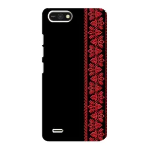 Силіконовый Чохол на TECNO POP 2F (Червона вишиванка)