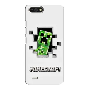 Чехлы для TECNO POP 2F (Персонажи Майн Крафт) (Крипер)
