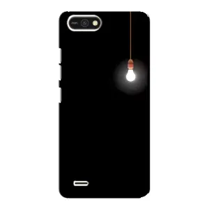 Чехол с картинками на черном фоне для TECNO POP 2F (Лампочка)